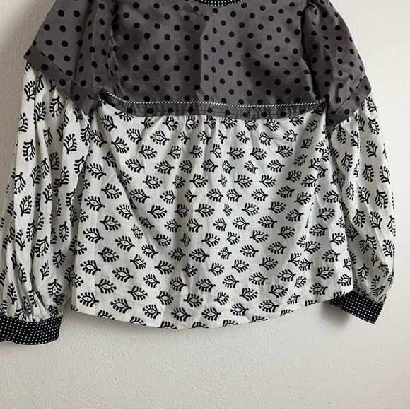 Alix of Bohemia Dot Blouse Long Sleeve 2018 V Neck Sz Small - Picture 14 of 15
